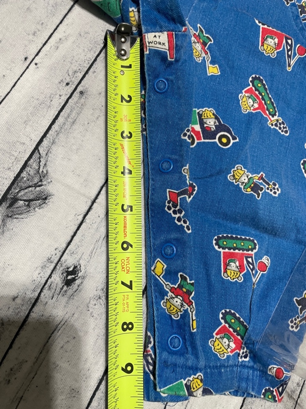 Vintage OshKosh B'gosh Blue Kids Overalls "Mice at work" - Picture 11 of 11